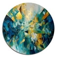 thumbnail image 2 of Designart "Explosive Gold Triangular Elegance VI" Modern Geometric Metal Round Wall Decor, 2 of 5