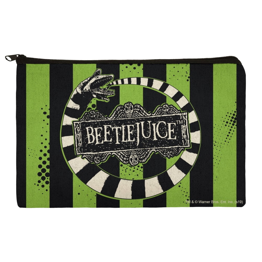 Beetlejuice Beetle Worm Pencil Pen Organizer Zipper Pouch Case