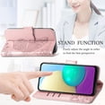 thumbnail image 6 of Wallet Case for Xiaomi Redmi Note 10 4G(Not 5G) with 3D Butterfly Embossing Slim Flip PU Leather Magnetic Closure Credit Card Slots Holder Cover for Redmi Note 10S HZD Rhinestone Rose Gold, 6 of 14