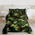 thumbnail image 2 of jejeloiu Military Camo Pattern Twin Comforter Sets,Green Camouflage Bedding Set For Girls Women Reversible 2 Pieces, 2 of 8