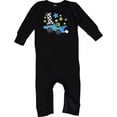 thumbnail image 2 of Inktastic Happy 1st Birthday Blue Racing Car Baby Romper Coveralls, 2 of 4