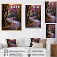 thumbnail image 4 of Designart "Shades of Purple Pathway into the Forest I" Landscapes Canvas Wall Art - Modern Pink Road Entryway Wall Art Print, 4 of 6