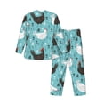 thumbnail image 2 of Kll Lovely Roosters Sleepwear Mens Flannel Pajamas,Long Cotton Pj Set, 2 of 9