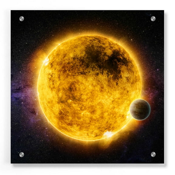 Epic Art 'Older Sun-Like Star,' Acrylic Glass Wall Art, 36"x36"
