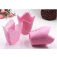 thumbnail image 3 of Shisuyan 50 Pcs Cupcake Wrappers Liners Tulip Shape Muffin Cases Cake Cup Party Favors (Pink), 3 of 5