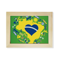 thumbnail image 1 of Heart Shaped orderm Brasil mapas Escritorio de madera Arte Pintura 6x8 pulgadas marco de foto foto, 1 of 4