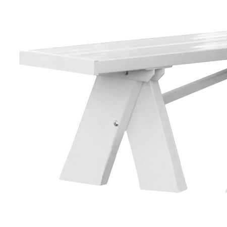 DuraTrel 6' White Vinyl Picnic Table with Benches