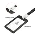 thumbnail image 5 of Uxcell 4.3"x2.8” Vertical Clear Window ABS ID Badge Holders with Lanyard Black 4Pack, 5 of 6