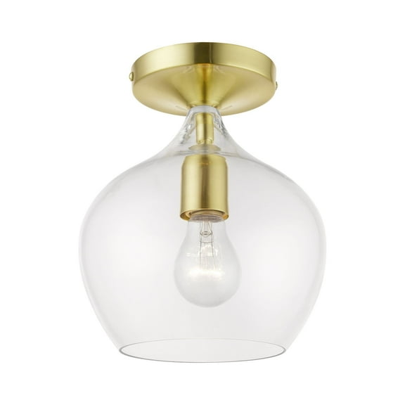 Livex Lighting - Aldrich - 1 Light Semi-Flush Mount In Transitional Style-9.25