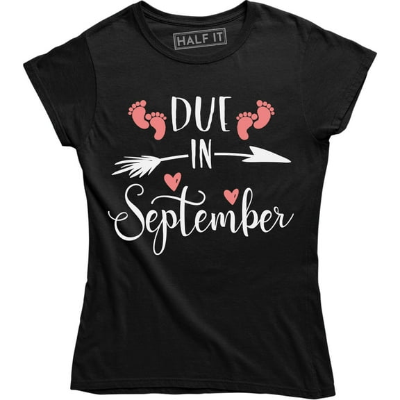 Maternity Due In September Funny Pregnancy Announcement Month T-Shirt
