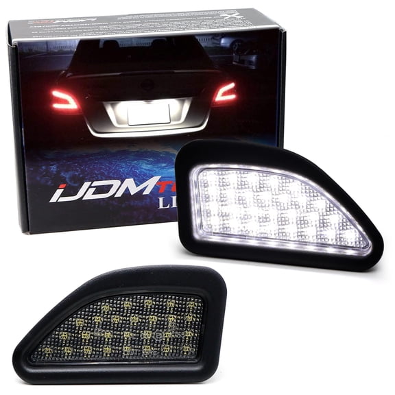 OEM-Fit 3W Full LED License Plate Light Kit For 1993-2001 Nissan Altima, Powered By 18-Piece Xenon White LED Diodes