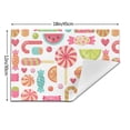 thumbnail image 3 of XMXT 6 Pcs PVC Woven Placemats, Childhood Cartoon Candy Stain Resistant Anti-Skid Place Mats for Dining Table, 12 x 18 inches, 3 of 6