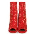 thumbnail image 4 of Women's Tribal Stud Embellished Peep Toe Stiletto Booties 19673, 4 of 6