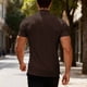 thumbnail image 5 of Blusa y camisa de manga corta con cuello alto para hombre, color liso, informal, a la moda, de manga corta, con cuello alto, capa base, blusa de poliéster para hombre, 5 of 9