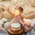 thumbnail image 5 of IBTOM CASTLE Toddler Baby Girl Princess Tutu Dress Tulle Bowknot Birthday Cake Smash Outfit Summer Wedding Dress for Photo Shoot 9-12 Months Dusty Pink, 5 of 8
