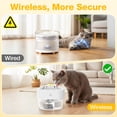 thumbnail image 2 of PcEoTllar Wireless Cat Water Fountain Cordless, Battery Operated Cat Fountain, 33.8oz/1000mL Automatic Pet Water Dispenser Rechargeable Drinking Fountains for Cats and Dogs, 2 of 7