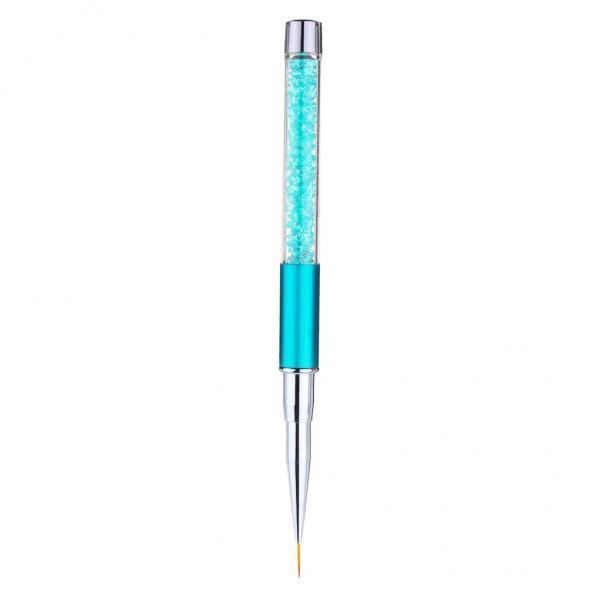 Paquete de 2-6 unidades de diseño de Arte de uñas de cristal, pintura de dibujo DIY, pincel de pluma de rayas 2 piezas