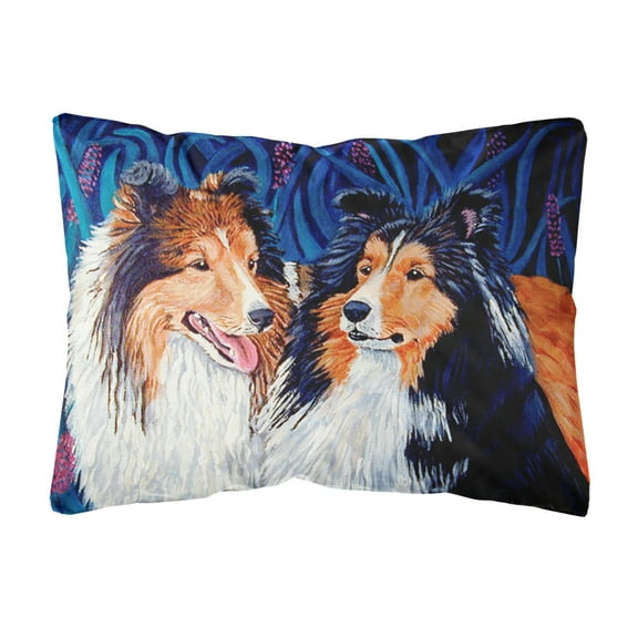 Carolines Treasures 7508PW1216 Sheltie Canvas Fabric Decorative Pillow, 12H x16W, multicolor