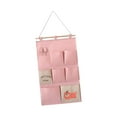 thumbnail image 5 of Wall Closet Hanging Bag Wall Hanging Storage Bag Organizer Multifunction Shelves Large Over The Door Storage Pouch for Living Room, Office Pink, 5 of 8