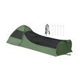 thumbnail image 2 of Tela de oxford a prueba de viento compacta compacta de carpa bivy para acampar aire libre caminata Verde oscuro, 2 of 8