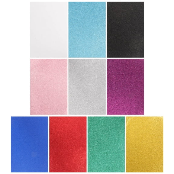 Raindrops 10Pack Craft Paper Self-adhesive Sheets Colorful for Home Use and Handicraft Supplies