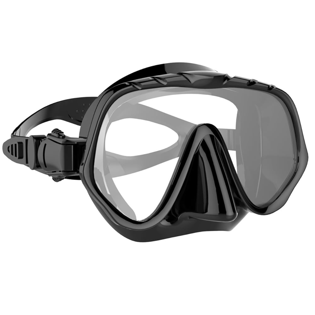 Snorkel Mask Half  Face Snorkeling Gear Diving Anti-Fog Mask Tempered Glass Lens 