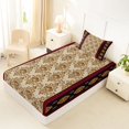 thumbnail image 4 of Erosebridal Boys Girls Hippie Brown Aztec Twin Sheet Sets 3pcs,Teens Adults Bohemian Flower Damask Bedding, 4 of 5
