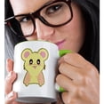 thumbnail image 2 of 3drose, Cute Kawaii Happy Hamster Pet Cartoon Character, 11oz Two-tone Green Mug, 2 of 6