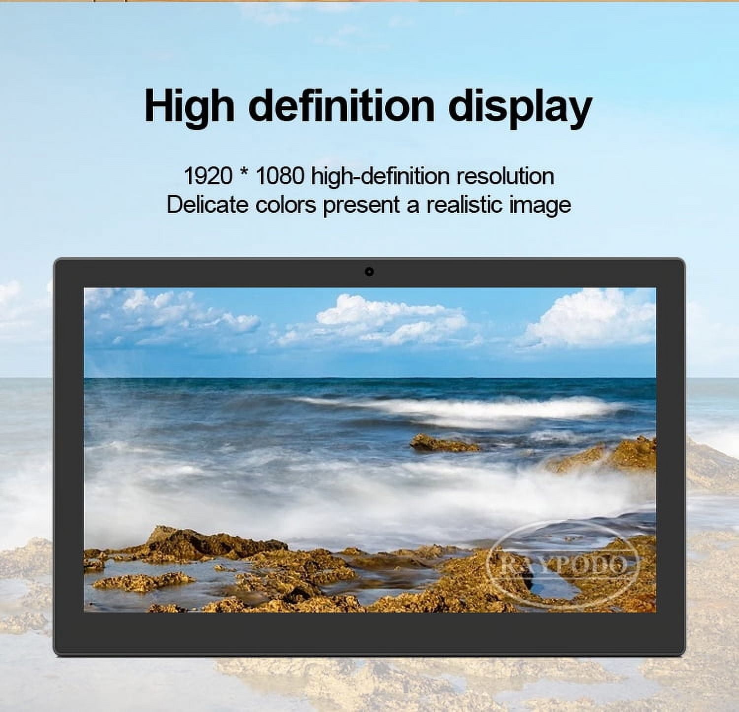 Raypodo 13.3" Android 11 Wall Mount Tablet, Rockchip RK3566, VESA Adjustable, Touch Screen Player