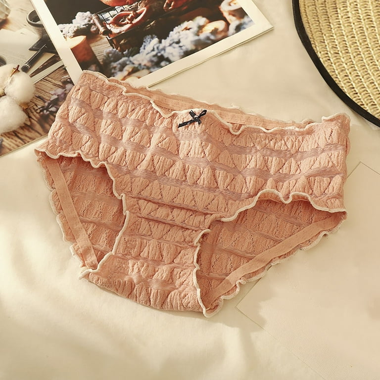 Aayomet Panties For Women Briefs Thong Women Panties Lace Lingerie  Underwear Low-waist Women's Panties,Pink One Size