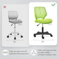 thumbnail image 5 of CQAOE Cute Low-Back Armless Desk Chair with Lumbar Support, Adjustable Swivel Study Chair for Home, Bedroom, School, Student Comfort Seating,Green, 5 of 10