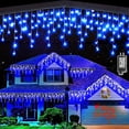 thumbnail image 3 of Decoraciones navideñas 2025 Luces de cortina de carámbanos LED para exteriores 20 m de caída 0,5/0,6/0,7 m Alimentación solar/enchufe UE/enchufe EE. UU. 8 modos Resistente al agua, 3 of 5