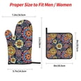 thumbnail image 3 of Oven Mitts and Pot Holders 4 Piece, Colorful Compasses High Heat Slip Resistant Oven Mitt and Trivets Set Kitchen Oven Glove Pot Holders for Cooking Baking Grilling, 3 of 7