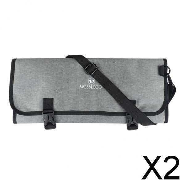 Bolsa de almacenamiento de cubiertos,Bolsa enrollable para cuchillos de chef profesional con 14 ranuras,Estuche de viaje Bolsillos de almacenamiento Portador,Ideas para guardar cuchillos