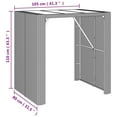 thumbnail image 4 of vidaXL Bar Table with Glass Top Black 105x80x110 cm Poly Rattan, 4 of 4