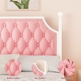 thumbnail image 5 of Homfa Full Size Upholstered Canopy Bed Frame for Bedroom, 2 Storage Drawers Platform Bed, Canopy Bed Curtain Not Included, Pink, 5 of 7