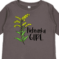 thumbnail image 4 of Inktastic Nebraska Girl Goldenrod Flower Girls Long Sleeve Toddler T-Shirt, 4 of 5