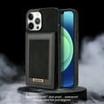 thumbnail image 6 of Feishell Wallet Case for iPhone 12, [RFID Blocking] Credit Card Holder Back Magnetic Buckle Luxury Premium PU Leather Purse Flip Kickstand Shockproof Cover For iPhone 12, Black, 6 of 8