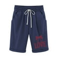 thumbnail image 2 of Shorts for Women $5 Printed Elastic Waist Drawstring With Casual Pockets Shorts, 2 of 3