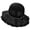 black, variant on 56-58cm hat circumference female summer wave edge fisherman hat flower knitted hollow sunshade sun hat foldable breathable basin hat - black