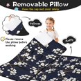 thumbnail image 3 of Pioneer Flower Floral Print Pattern Toddler Nap Mat for Teens Preschool Daycare, Teens Sleeping Mat Bag, Toddler Sleeping Bag with Pillow, 3 of 6