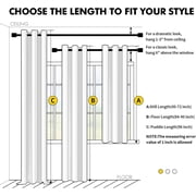 Blackout Curtains, 52 x 84 inch Black Curtains Set of 2 Panels, Thermal Insulated Room Darkening Curtains for Bedroom, Privacy Protection