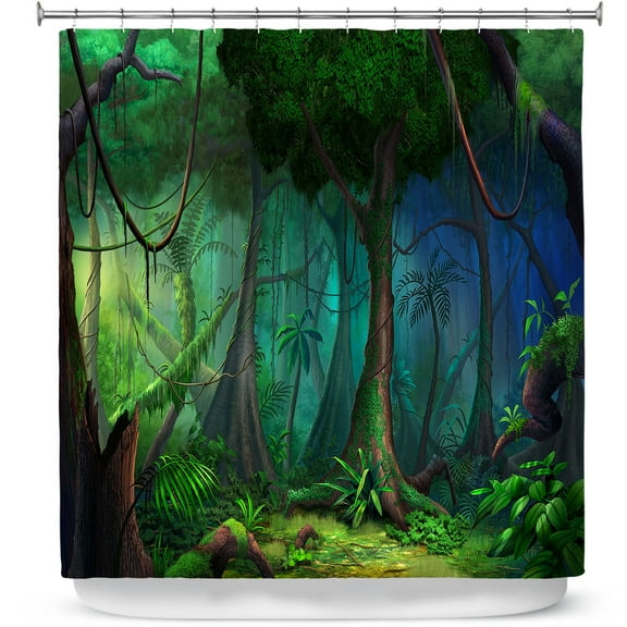 Shower Curtains 70" x 73" from DiaNoche Designs by Philip Straub - Rainforest