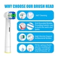 thumbnail image 4 of Toothbrush Replacement Heads, Compatible with Oral B Braun Replacement Brush Heads, 12 Pcs Professional Electric Brush Heads for Oral B Replacement Heads Refill, White, 4 of 6