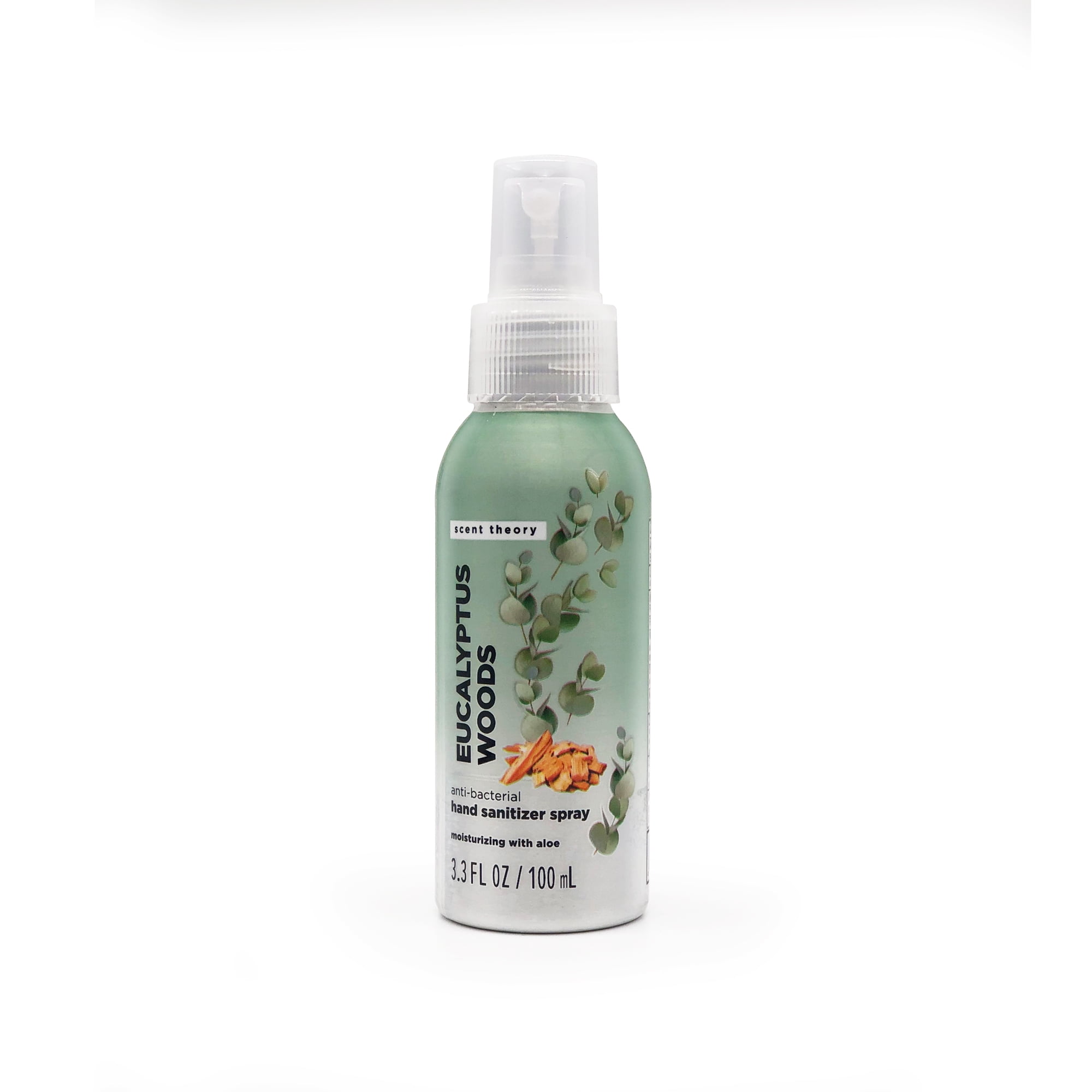 Scent Theory Hand Sanitizer Mist, Eucalyptus Woods Antibacterial Spray, 3.3 fl oz