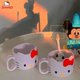 thumbnail image 4 of Taza de enjuague bucal de Hello Kitty de dibujos animados, taza de agua bonita de Anime, taza de cepillado para estudiantes, taza con asa para dormitorio, tazas de leche para desayuno para niñas, rega, 4 of 4