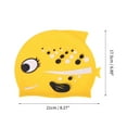 thumbnail image 4 of Unique Bargains 1 Pc Silicone Polka Dot Fish Swim Cap Yellow, 4 of 5