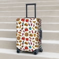 thumbnail image 2 of Lsque Hot Dog Pizza Printed Luggage Cover, Travel Luggage Protector,Scratch and Dirt Resistant, Fits 18-32 Inch Luggage - Small, 2 of 9