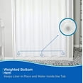 thumbnail image 3 of Kenney Heavyweight Eco-Friendly PEVA Shower Curtain Liner with Rust-Resistant Grommets, 70 Inch x 72 Inch, White, 3 of 7