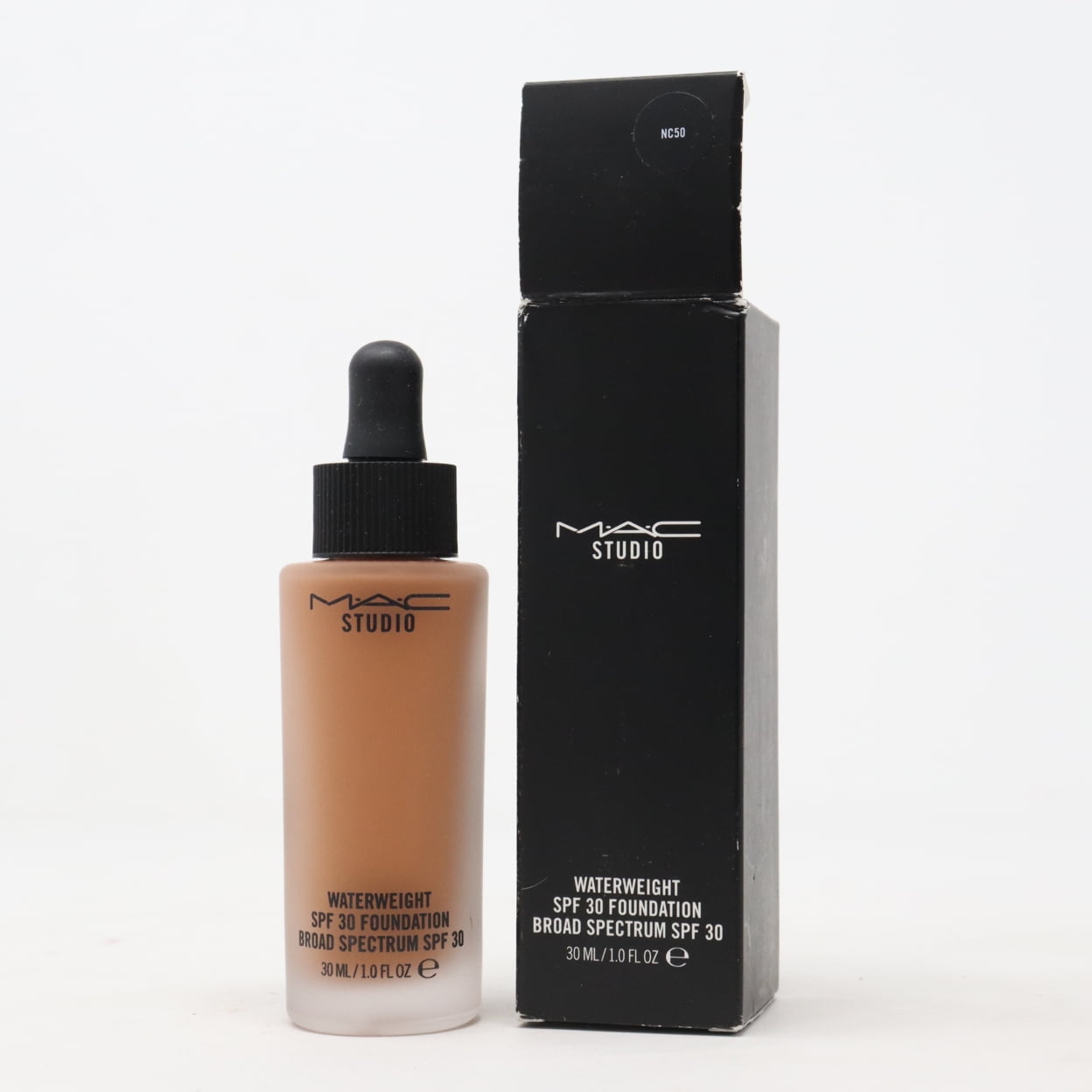 MAC COSMETICS - MAC COSMETICS/STUDIO WATERWEIGHT SPF 30 FOUNDATION NW47 1 OZ (30 ML) DEEP BEIGE W NEUTRAL UNDERTON FOR DARK SKIN